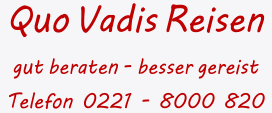 Köln - Quo Vadis Reisen Reisebüro mit Sitz in Köln und Neuss